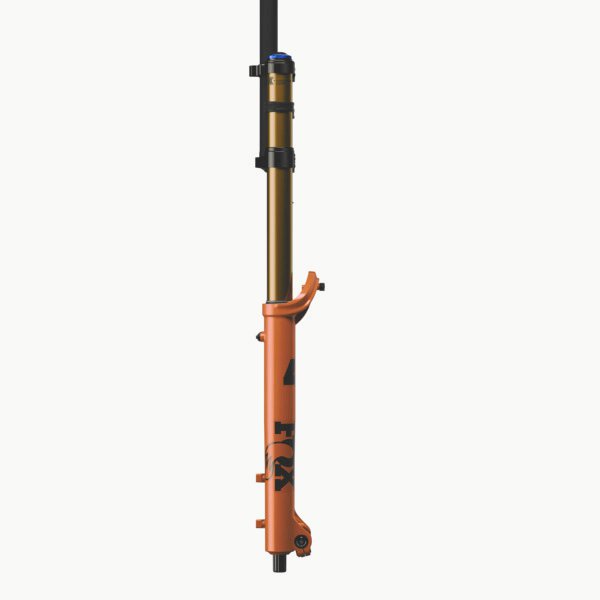 Fox 2027 40 Float downhill fork with 203mm travel, 29-inch wheel, 52mm offset, Boost 20TAX110, and Grip X2 DH components.