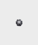 Fox Fastener custom metric star fangled nut for M6 x 1.0 threading, displaying the nut's star-shaped flange and threading details.