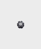 Fox Fastener M6 x 1.0 star fangled metric nut for secure threading, shown in a close-up view.