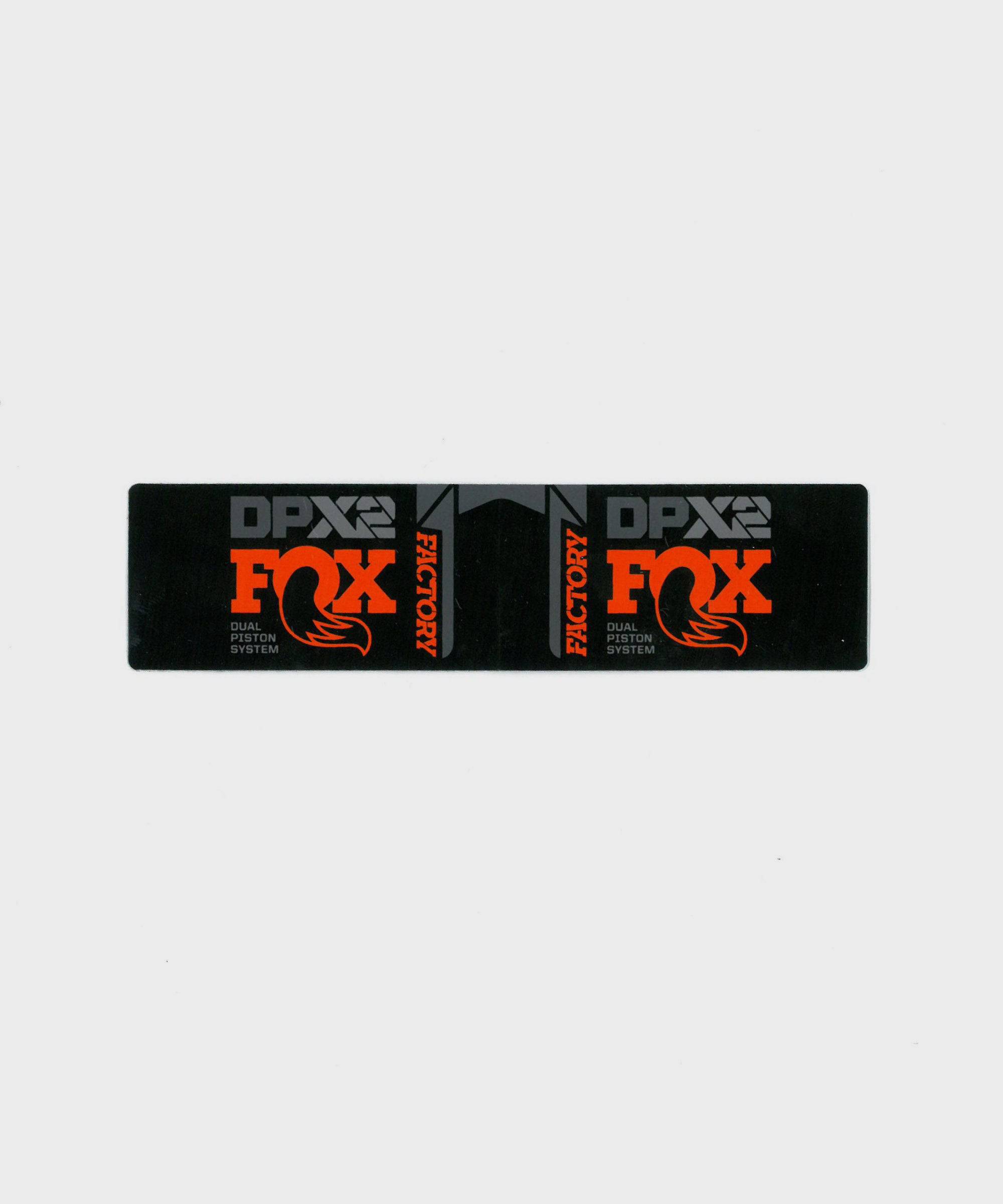 Fox Shock FLOAT DPX2 Factory EVOL rear suspension component with decal, showcasing the air sleeve and branding details.