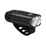 Lezyne React Drive front LED bike light with 1200 lumens, vehicle detection alerts, and sleek design for cycling safety.