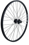 Bontrager 26-inch AT-550 MTB rear wheel with 36H disc brake compatible rim for mountain biking components.