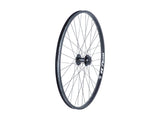 Bontrager 26-inch AT-550/DC-20 MTB wheel with 36H disc brake compatible rim, front view showing spokes and rim details.