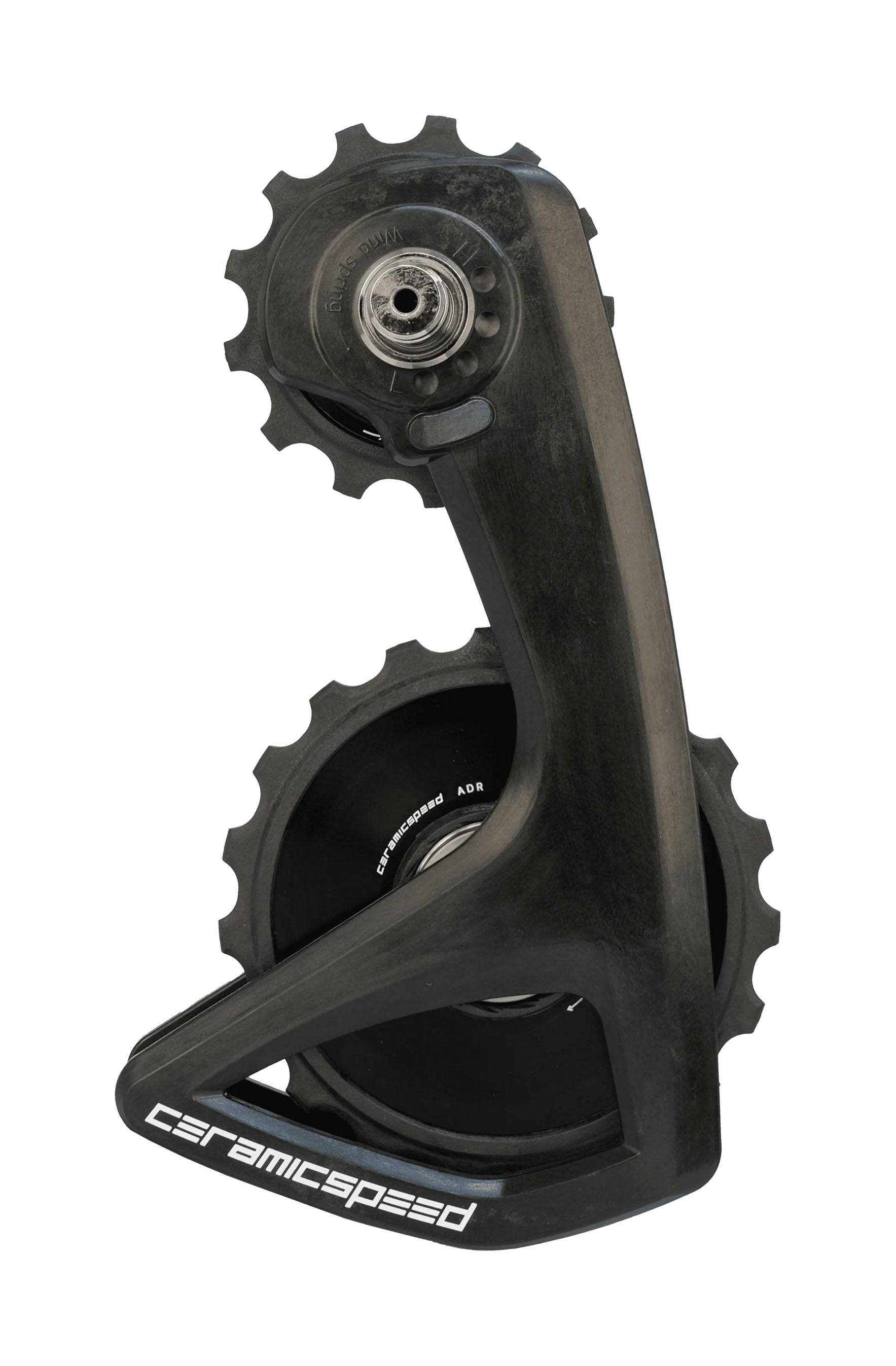 CeramicSpeed OSPW RS Alpha disc pulley wheels for Shimano 9250/8150 road groupsets, showcasing sleek ceramic components.