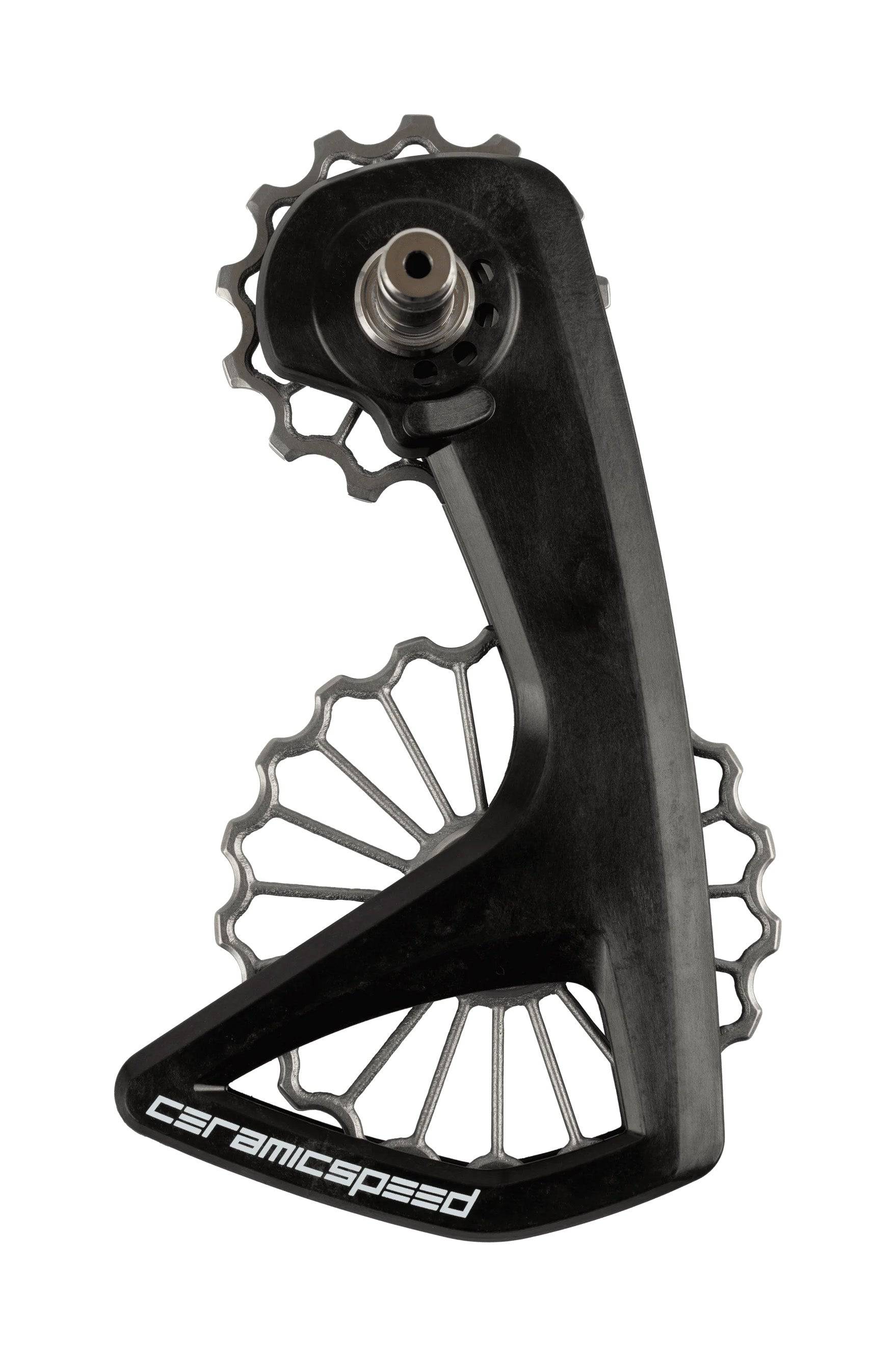 CeramicSpeed OSPW RS 3D Printed Hollow Titanium Coated Bearings Shimano 9250/R8150 Pulley Wheels Black