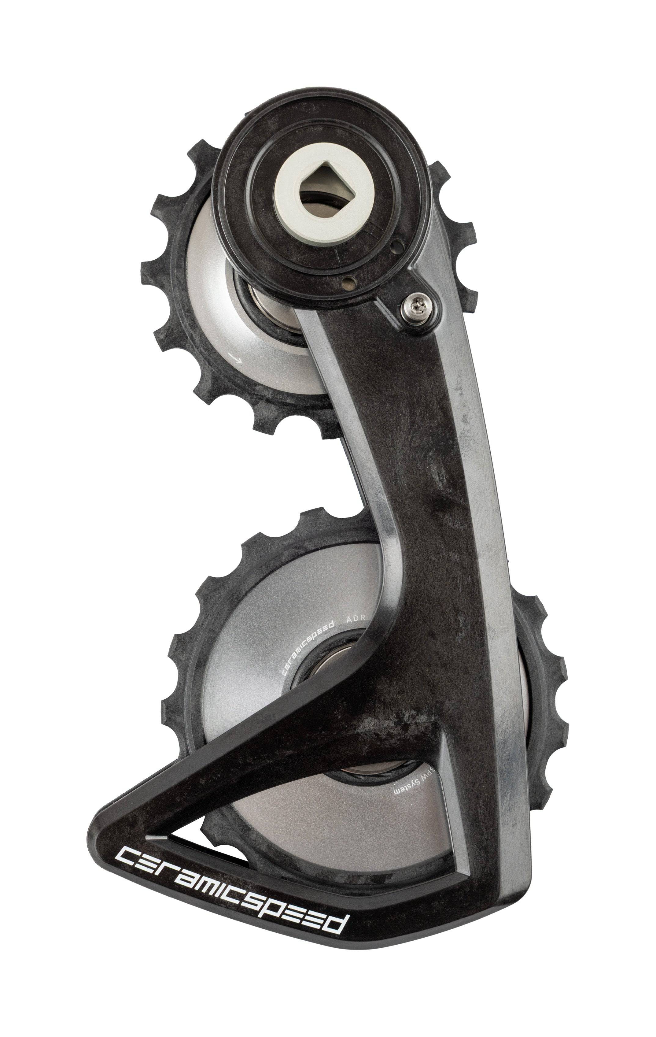 CeramicSpeed OSPW RS Alpha disc pulley wheels for SRAM Red and Force AXS groupsets, featuring durable ceramic bearings.