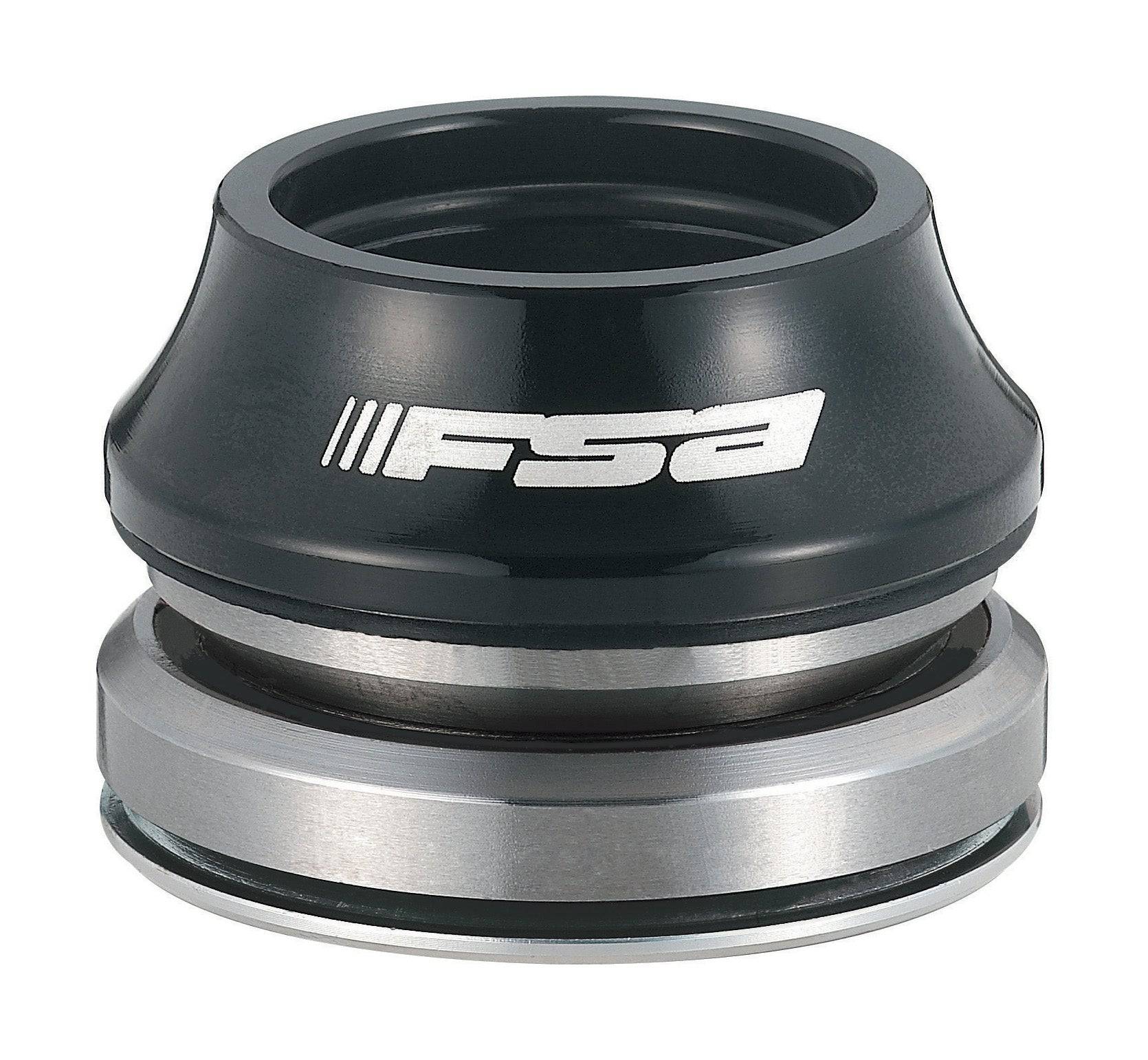 FSA No. 44E tapered headset with 1.1/8" to 1.25" size and 15mm alloy top cap, bicycle component on a white background.