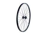 Bontrager AT550/DC20 27.5-inch mountain bike front wheel with 36H disc brake compatibility and 6-bolt ISO mounting.
