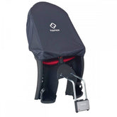 Hamax waterproof child bike seat rain cover with clear visibility, protective accessories for safe cycling in wet weather
