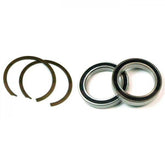 Wheels Manufacturing BB30 bottom bracket service kit with ABEC-3 bearings and clips, showing components and packaging.