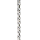 SRAM PC971 9-speed bike chain in silver and grey with 114 links and a gold Powerlink for smooth shifting.