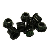 Truvativ steel black crank chainring bolt kit for 5-arm cranksets, replacement components for bicycle crankset assembly.