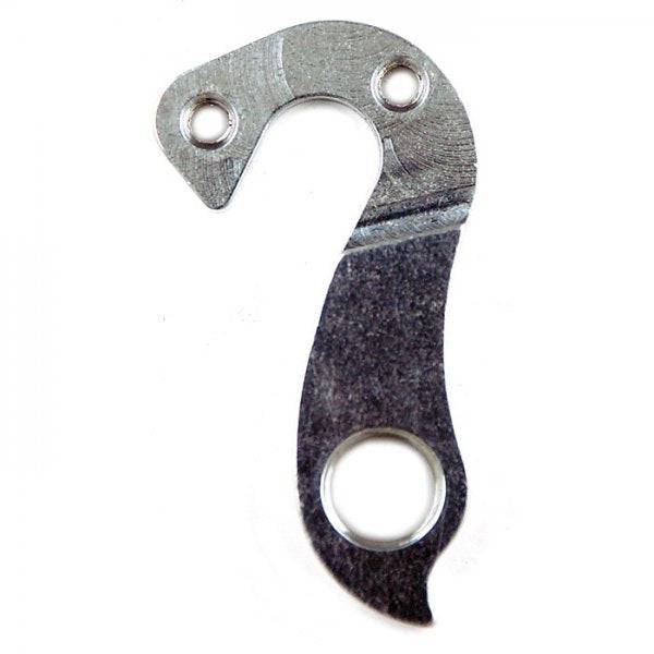 Wheels Manufacturing CNC machined replaceable derailleur hanger dropout, bike component upgrade, silver metal with precise machining details