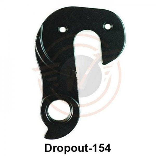 Wheels Manufacturing replaceable derailleur hanger dropout for bike frames, showing metal component with mounting holes.
