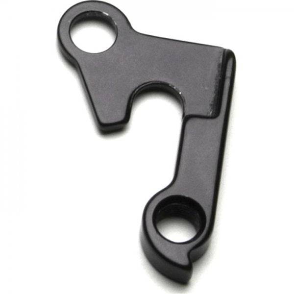 Wheels Manufacturing replaceable derailleur hanger dropout for precise shifting on bike components, shown in a close-up view.