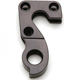 Wheels Manufacturing CNC machined replaceable derailleur hanger dropout for bike components, black metal with precise machining details.