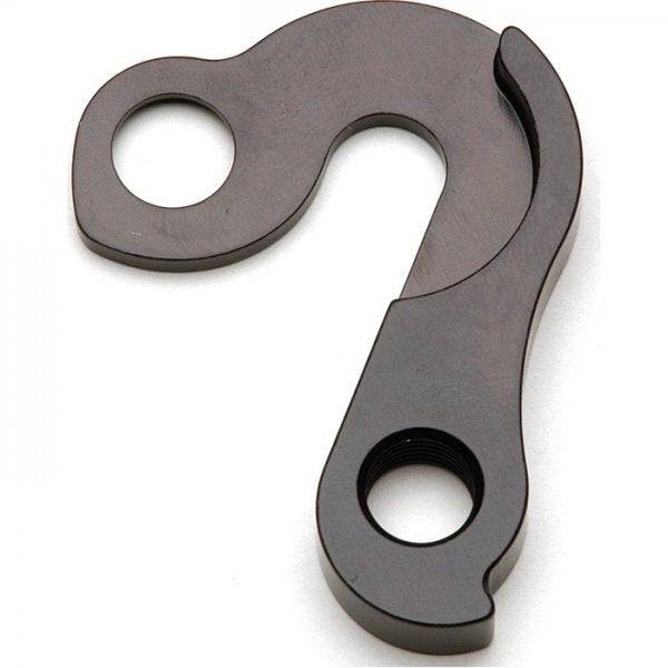 Wheels Manufacturing CNC anodized replaceable rear derailleur hanger dropout for bicycle components, shown in close-up.