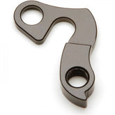 Wheels Manufacturing CNC machined replaceable derailleur hanger dropout for bicycle components, shown in close-up.