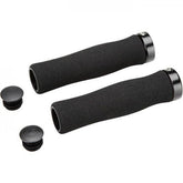 M Part Comfort Foam Lock-On Vice Grips with Bar End Plugs for bike handlebars, featuring ergonomic foam and secure lock-on design.