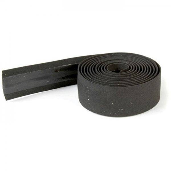 Profile Design padded shock-reducing black handlebar tape on a bicycle, offering durable, cushioned grip for comfortable riding.