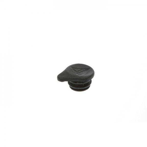 Profile Design left hand end plug for Ergo carbon extension, replacement component, black plastic with branding details visible.