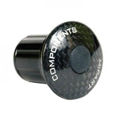 M Part carbon fork expander for 1-1/8 inch carbon steerer tubes, shown with the component and packaging.