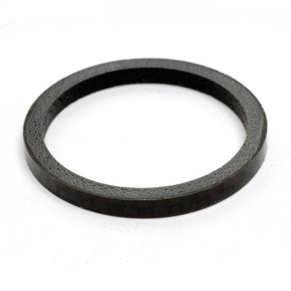 M Part carbon fiber bike headset spacer 1-1/8 inch, 3mm thick, designed for precise steering components on bicycles.