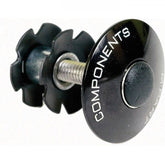M Part alloy star nut set for 1-1/8 inch bike steerer tubes, black anodised bike components for secure headset installation.