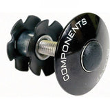 M Part alloy star nut set for 1-1/8 inch bike steerer tubes, black anodised bike components for secure headset installation.