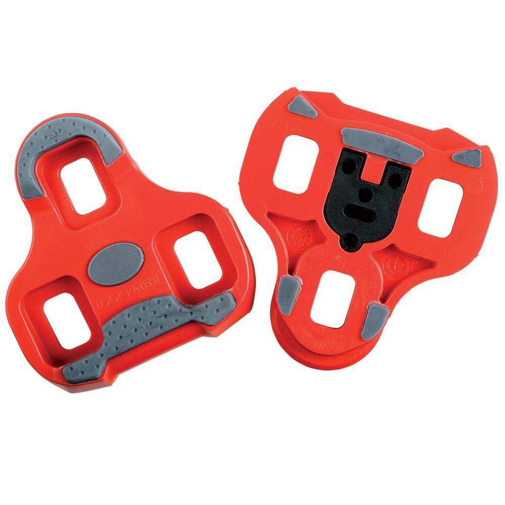LOOK KEO Cleat with Gripper 9 Degree Float red cycling pedal component for secure bike shoe attachment