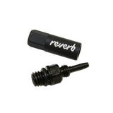 RockShox Reverb seatpost hose barb spare part for hydraulic service replacement, showing the small component for seatpost maintenance.