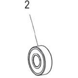 DT Swiss HSBXXX00N1285S stainless steel bearing for wheel hubs, 15x28x7 mm, showing the smooth metal surface and compact size.