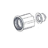 DT Swiss Ratchet Freehub Conversion Kit for Campagnolo Road, compatible with 130mm and 135mm QR wheelsets, for bike components.