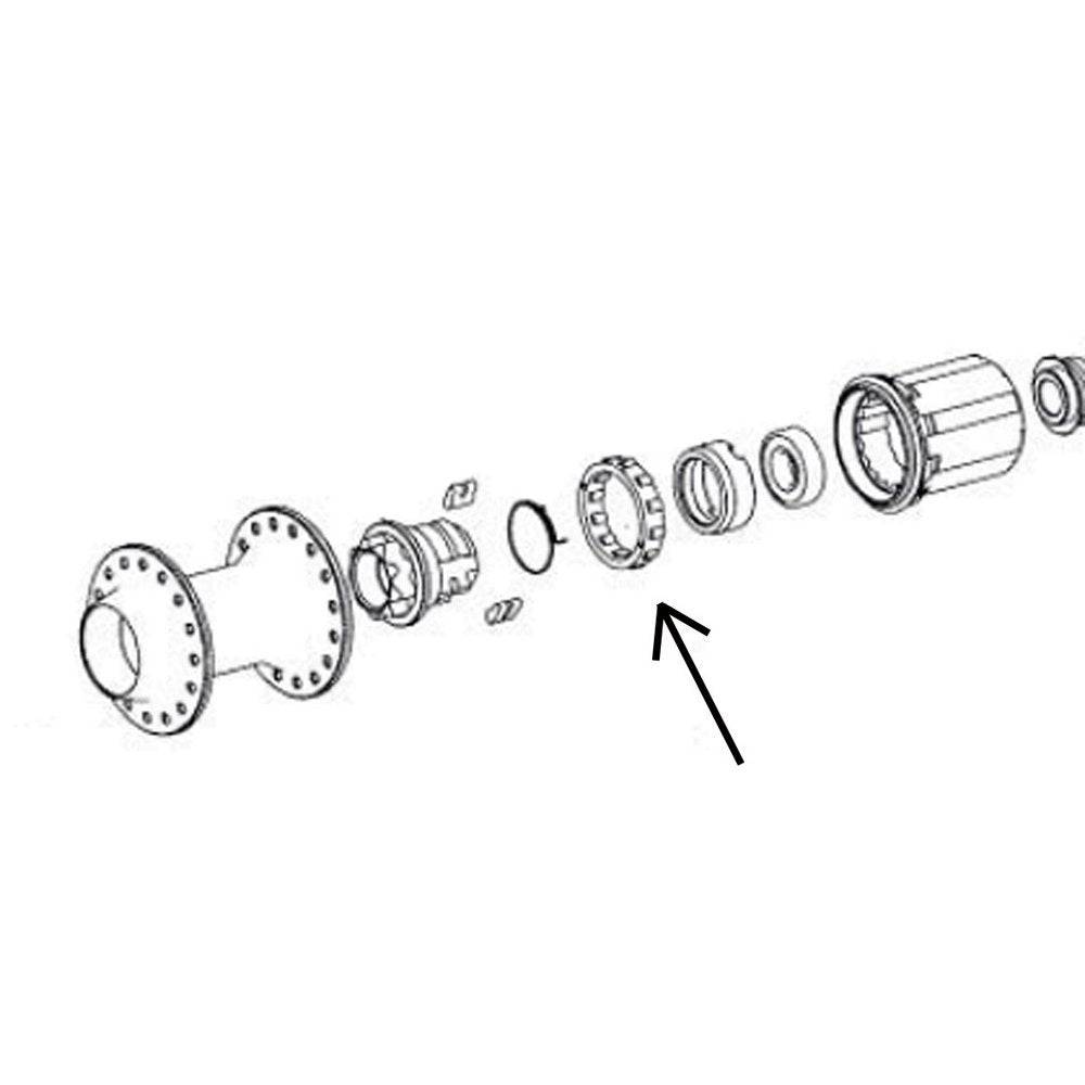 DT Swiss Needle Cage replacement for rear Onyx hub, genuine freehub component, designed for smooth hub operation.