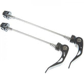 Pair of M Part quick release wheel skewers for 130mm rear bike hub, compatible with road bike wheels.
