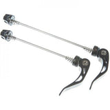 Pair of M Part quick release wheel skewers for 130mm rear bike hub, compatible with road bike wheels.
