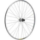Silver M Part Wheels road rear wheel with Shimano RS400 hub and Mavic Open Elite rim, 700c size, component for bicycles.