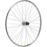 Silver M Part Wheels road rear wheel with Shimano RS400 hub and Mavic Open Elite rim, 700c size, component for bicycles.