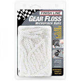 Finish Line Gear Floss microfiber rope for bike cleaning, shown in a pack of 20, ideal for workshop bike maintenance.