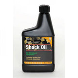 Finish Line Shock Oil 15 wt for bicycle suspension forks, 16 oz bottle, workshop-use bicycle maintenance product.