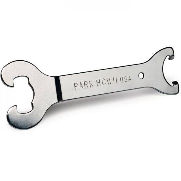 Park Tool HCW-11 16mm slotted bottom bracket adjusting cup wrench, double-ended, for bike workshop maintenance.