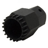 Park Tool BBT-22 bottom bracket tool for Shimano and ISIS splined bottom brackets, 20-tooth workshop bike tool in use.