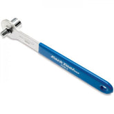 Park Tool CCW-5 crank bolt wrench with 14mm socket and 8mm hex for Shimano SPD pedals, suitable for bike workshop maintenance.