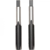 Park Tool TAP-3 pedal tap set with 1/2" left and right hand threads for bike maintenance, shown in a workshop setting.