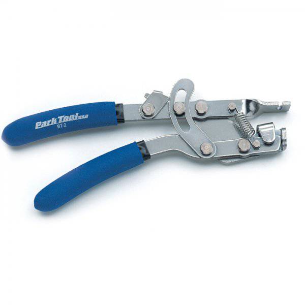 Park Tool BT-2 Fourth Hand Cable Stretcher with locking ratchet for precise brake and gear cable tensioning in workshop use.