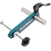 Park Tool DT-3 rotor truing gauge for TS-2 wheel truing stand, used for precise disc brake alignment in bike workshops.