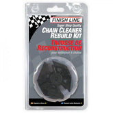 Finish Line rebuild kit for post-2004 Pro Chain Cleaner with brushes and scrubber pads, workshop maintenance accessories.