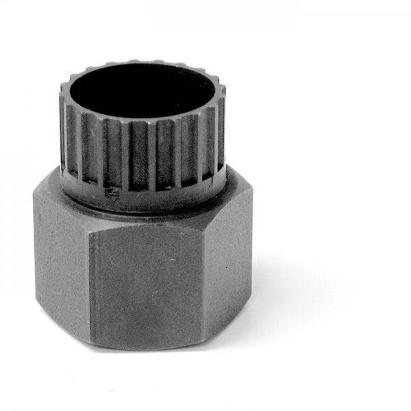 Park Tool FR-4 freewheel remover tool for Atom, Regina, Zeus, and Schwinn freewheels, shown in a workshop setting.