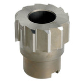 Cyclo Tools 1-inch head tube reamer tool for bike steering alignment and maintenance, shown in a workshop setting.