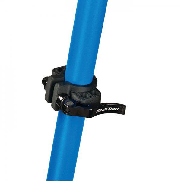 Park Tool 106AC accessory collar for PCS-9 stand, 106 work tray, and PTH-1 holder, used in workshop bike maintenance setups.